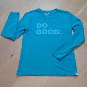 Cotopaxi Long Sleeve Shirt Women's sz M Teal "Do Good" Active/Athleisure Wear